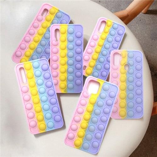 A11 A01 A50S Push Pop Bubble Fidget Toys Soft Case for Samsung A12 A10E A20E A30 A30S A02S A70 A50S Sensory Stress Reliver Coque