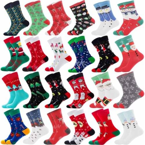 1pairs Mens Socks Combed Cotton Soft Animal Funny Long Christmas Socks for Men Women Fashion Autumn Cartoon Cotton Socks