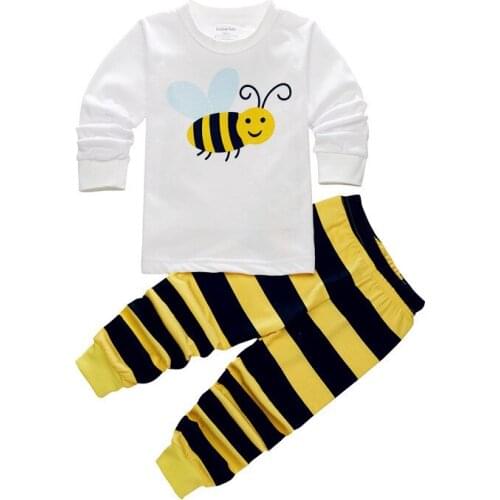 New Childrens Pajamas Suits Baby Girl Cartoon Casual Pijamas Kids Pyjamas Sleepwear Nightgown Homewear Boys Home Clothing Sets