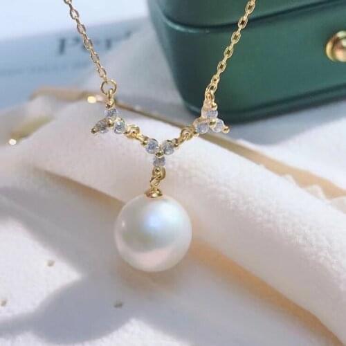 Fashion New S925 Sterling Silver Necklace Findings Jewelry Base Settings Mountings Parts for Akoya Edison Pearls, Coral, Jade