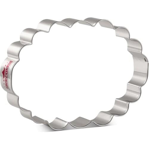 KENIAO Plaque Cookie Cutter - 8.8 x 12.2 CM - Frame Biscuit / Fondant / Bread / Pancake Molds - Stainless Steel