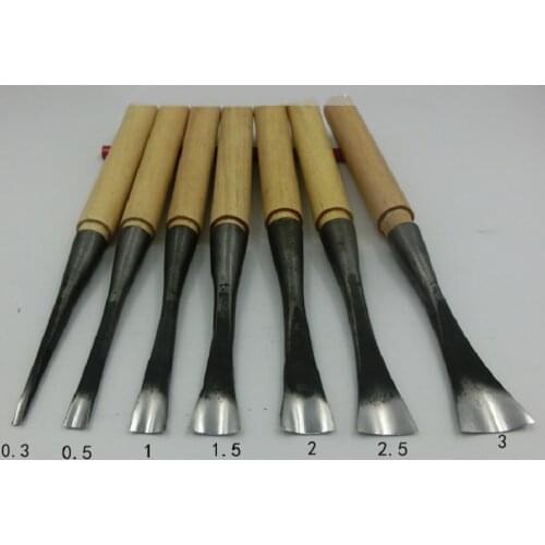 NEW Middle circle woodwork Carving knife dig a hole Spoon knife chisel 0.3-5cm Hand Wood Carving Knives