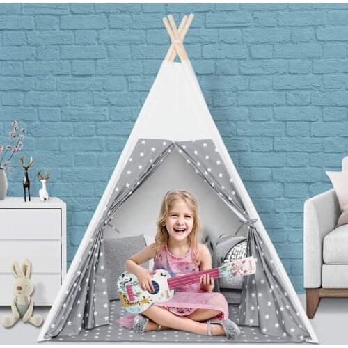 Teepee Tent Kids Play House for Children Baby Toys Indoor Outdoor Portable Tent Childrens House Tent For kids 1.8M