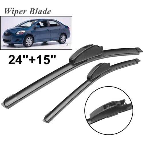 Okowiper RHD & LHD Front Wiper Blades For Toyota Yaris Japanese Build 2006 - 2011 Windshield Windscreen Front Window 24"+15"