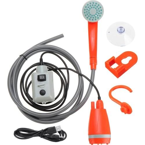 Portable Car Washer Camping Shower High Pressure Washing Machine Car Shower Washer Electric Water Pump Outdoor Travel Set