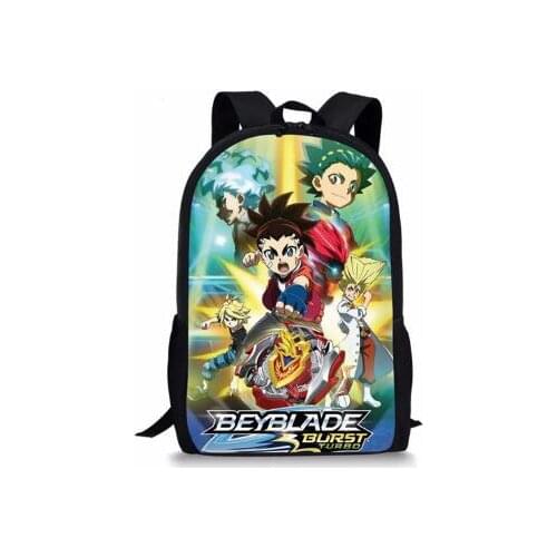Beyblade Burst Game Printing Teenager Backpacks 3D Anime Pattern Student School Rucksack Teenager Backpacks Softback