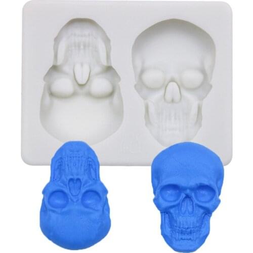 Halloween Skull Silicone Fondant Mold DIY Cake Chocolate Cookie Mold Cake Decoration Baking Tools