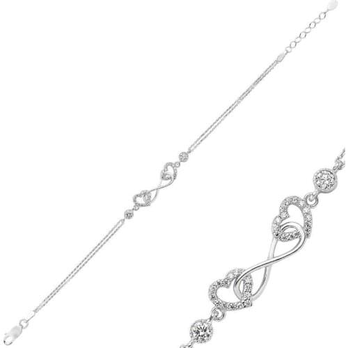 Tevuli 925 Sterling Silver Heart Infinity Ladies Bracelet
