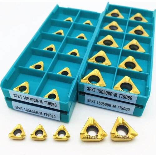 3PKT100408R 3PKT150508R M TT9080 high quality carbide CNC milling inserts indexable lathe parts tools turning inserts 3PKT