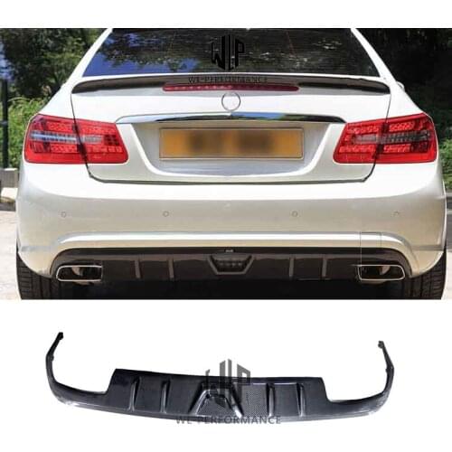 W207 Carbon Fiber Rear Lip Diffuser Car Styling For Mercedes-Benz E Class E200 E250 E300 E350 Car Body Kit 2010-UP