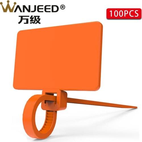 100pcs Easy mark 3*110mm Nylon Cable Ties tag labels Plastic loop Ties Cable Tag self-locking Zip Ties with marker