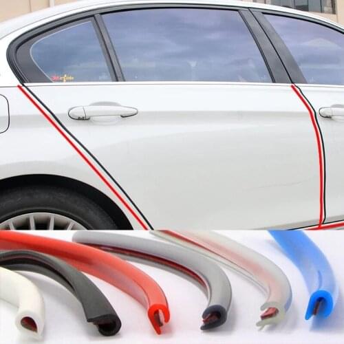 5M Car Door trips Rubber Edge Protective Strips Side Doors Moldings Adhesive Scratch Protector Vehicle For Cars Auto
