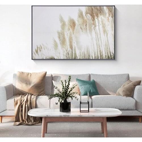 Abstract Dried Grass Painting HD Prints And Posters On Canvas Modern Plant Wall Art Picture For Livinng Room Home Decoration