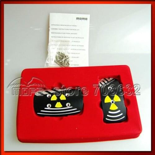 Aluminum MOMO Atomilk Auto Pedal Pad For AT Racing Sport Car