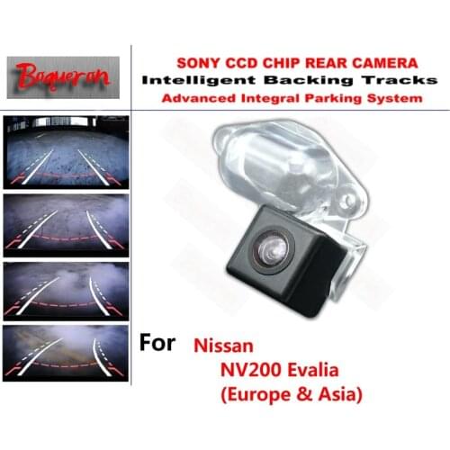 For Nissan NV200 Evalia (Europe & Asia) CCD Car Backup Parking Camera Intelligent Tracks Dynamic Guidance Rear View Camera
