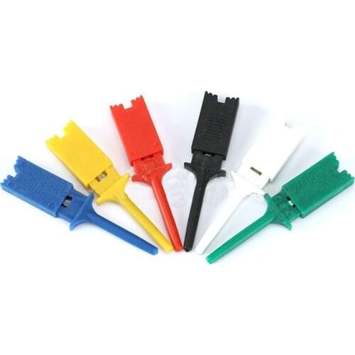 Free shipping 100pcs Insulation Materials Test Hook Clip Logic Analyzer Logic Test Clip Multimeter hook color option