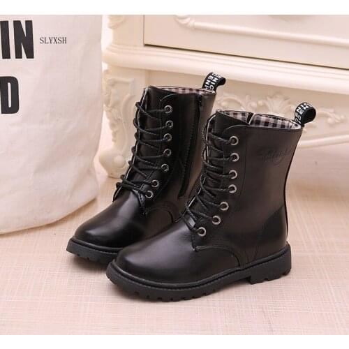 Boys and girls boots Spring and Autumn Winter 2018 New Children Knights Boots student Single boots Baby Child Snow boots