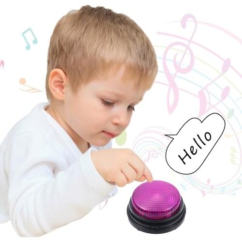 Recordable Talking Button Game Answer Buzzer Alarm Button with Led Adult Event Game Party Tools Bar Kids Children Toy Gifts