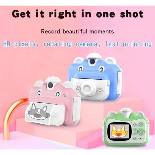1080P Hd Children Camera Instant Print Camera for Kids Polaroid Camera with Thermal Photo Paper Toys Camera for Birthday Gifts