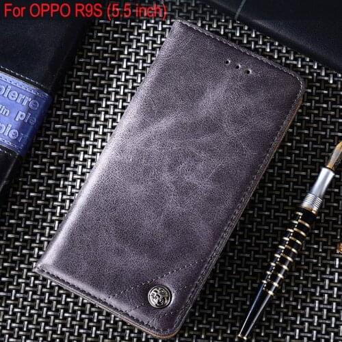 For OPPO R9S case 5.5 inch Leather Flip cover with Stand Card Slot Without magnets Vintage Wallet phone Cases for OPPO r9s funda