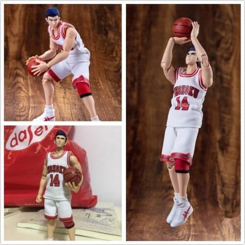 Dasin GT model 6 inch action figure anime Slam Dunk Mitsui Hisashi model white cloth ND035