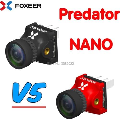 Foxeer Predator Nano V5 FPV Camera Super WDR OSD 4ms Latency switchable PAL/NTSC For 2 Inch indoor FPV Racing drone Tiny whoop