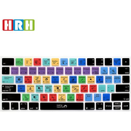 HRH Adobe Photoshop PS Hotkeys Silicone Keyboard Skin Protective Film For Apple Magic MLA22B/A US For Adobe Keyboard Protector