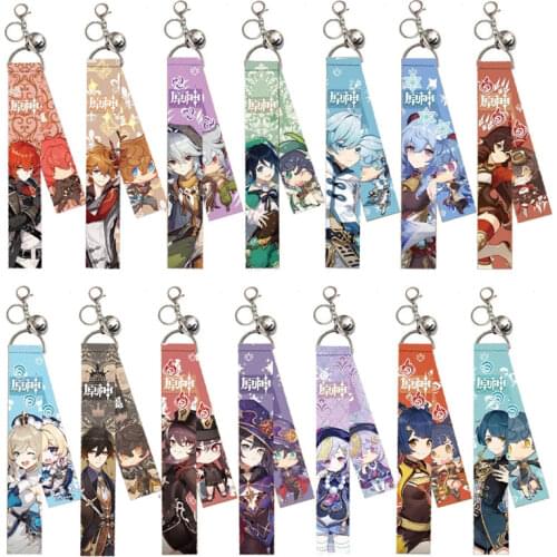 Game Genshin Impact Streamer Pendant Keychain Cosplay Mengpa Mondstadt Cartoon Fashion Personality Keychain