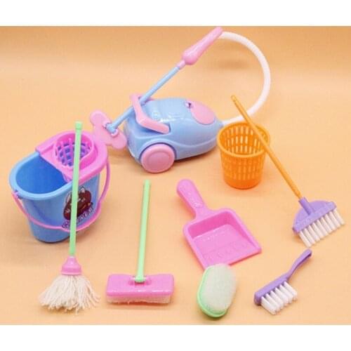 9-Piece Simulation Cleaning Toy Toddler Cleaning Set Toys Pretend Playing Tools Housekeeping Accessories Educational Toy