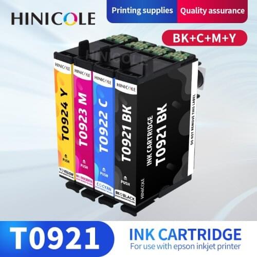 HINICOLE Compatible Ink Cartridge For Epson T0921 92N For Epson Stylus CX4300 TX106 TX109 TX119 TX117 T26 T27 C91 Printers