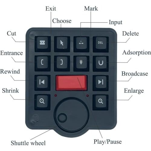 USB Hot Key Keyboard For Final Cut Pro X Video Clip Editing Efficient Shortcuts Not Programmable Portable Keyboard Spin Button