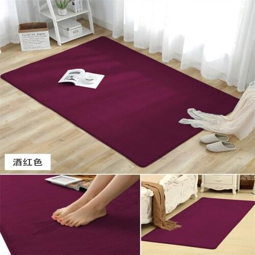 European thick coral fleece carpet living room bedroom sofa blanket non-slip soft mat personality bed rug Child crawling mat