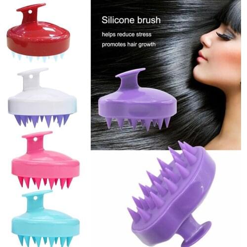 Spa Massage Hair Brush Multifunction Hair Scalp Massager Shampoo Head Meridian Soft Brush Silicone Mini Massage Brush Tool I0O1