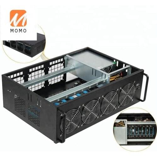 Ethereum Mining Barebone System Case Rig 4U Machine With IC6S 8 GPU Motherboard PSU 1850W 3855U CPU HDD RAM