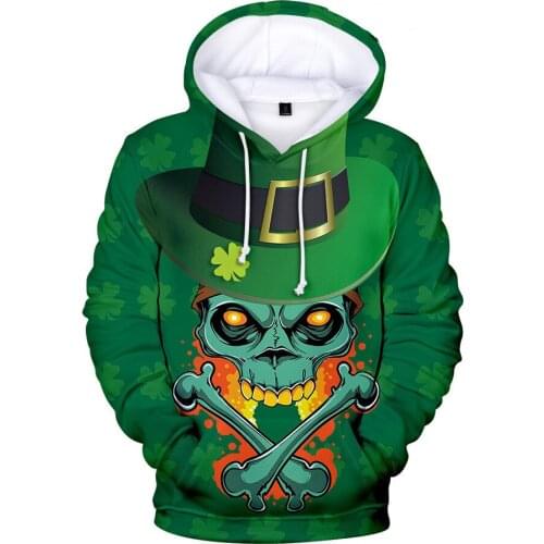 Fashion Design Irish Green Funny Cool coats St. Patricks Day 3D print Hoodies Men/Women High-quality sweatshirt casual clothes