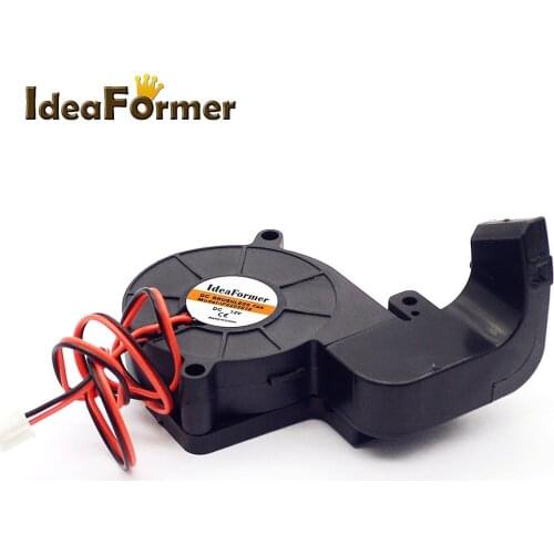 1 Set MK10 5015 Blower Fan with Air Guide Duct Mounting Bracket DC 12V/24V With 2pin Cable for 3D printer parts