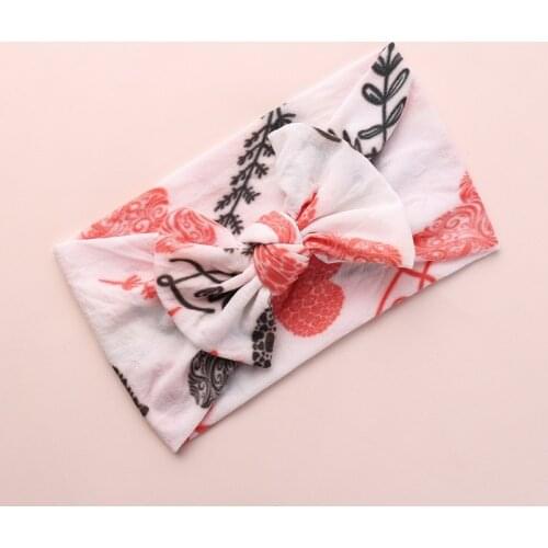 New Baby Girl Floral Printed Bohemian Sweet Headband Baby Headband Twisted Knotted Cute Hair Band Kids Baby Girl Gifts Hot Sale