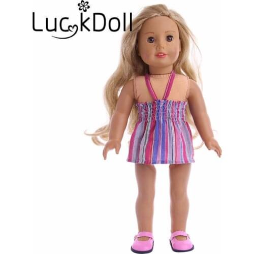 New Arrival Striped Sling Slim Skirt for 18-Inch American Doll, Best Gift for Children