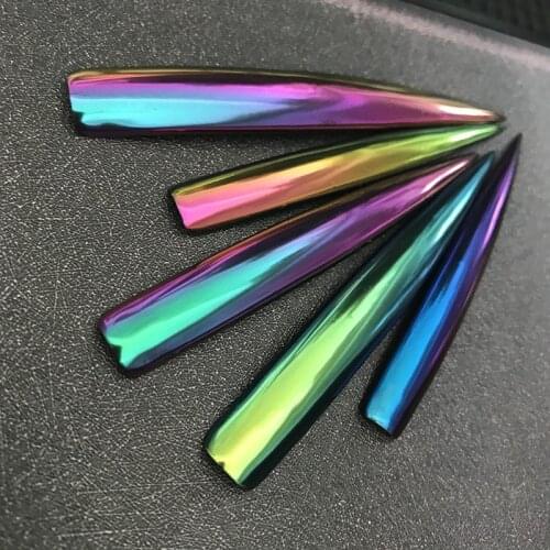 Wholesale 10g HIGH GRADE CHAMELEON POWDER Chrome Mirror Nails Powder Pigment Sequins Nail Art Glitter for Gel Nail Polish
