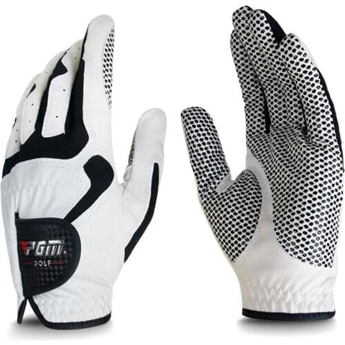 Men Golf Gloves Real Leather Sheepskin Right Left Outdoor Sport Training Clubs Gloves Non-Slip Wearable Grip Fits Well