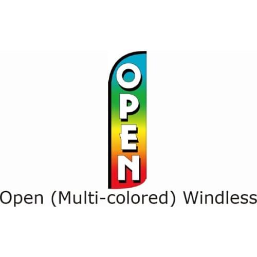 Factory Direct Sales Digital Printing OPEN Feather Flag Single Sided Outdoor Flag