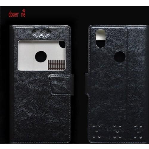 Dower me Hot Sale Single View Window Flip PU Leather Case Cover For vernee T3 Pro Smart Phone
