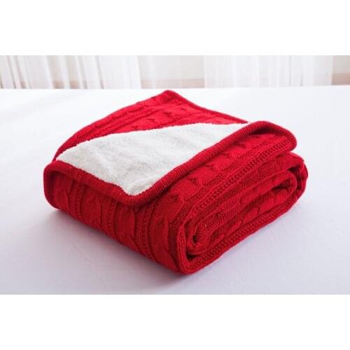 European style retro Plush knitted leisure blanket