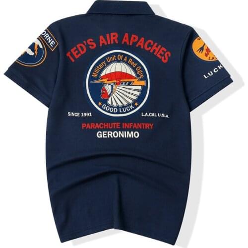 Mens Polo Shirt Men Casual Devil Pilot Letter Print Cotton Short Sleeve Shirt Man Motorcycle Biker Tops Tee Shirts High Quality