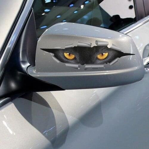 Car Styling Funny Cat Eyes Peeking Sticker for Chevy Colorado GMC Canyon Chevrolet Cruze Captiva Lacetti Aveo Niva Trax