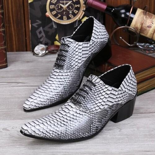 Sapato social masculino crocodile skin leather slipon loafers pointed toe dress shoes oxford shoes for men italian high heels