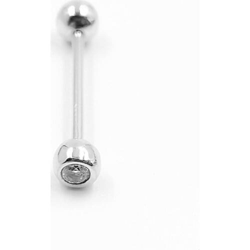 925 sterling silver Tongue ring Nipple Tongue Ear Piercing Barbell Piercing bar