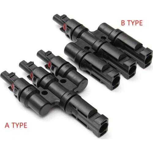 1 pcs female part IP67 1000v 2 to 1 solar pv t branch connector for Solar Panel Parallel Connection