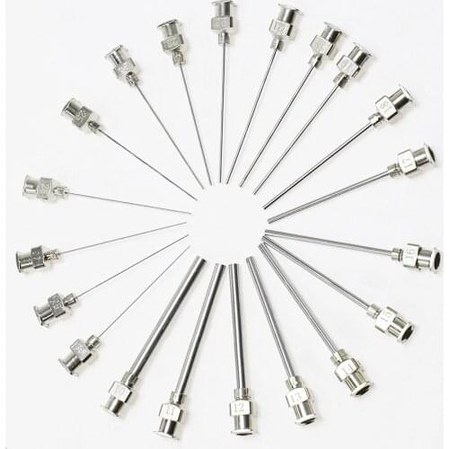 12pcs 50mm 1.5 inches Stainless Steel Syringe Dispensing Blunt Needle Tip Pin Adhesive Dispensing Needle stainless steel needle