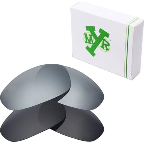 2 Pairs Mryok POLARIZED Replacement Lenses for Oakley Juliet X-Metal Sunglasses Stealth Black & Silver Titanium